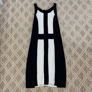 Kensie Black and White Mini Dress